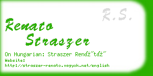 renato straszer business card